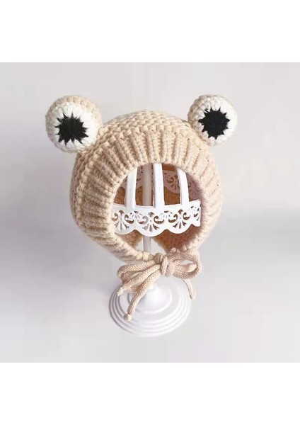 Haki Tarzı Bebek Unisex Örme Şapka Kış Kafa Bandı Şapka Sevimli Karikatür Kurbağa Büyük Gözler Kış Kulaklığı Kap Fotoğraf Sahne Şapkalar Yeni ASD88 (Yurt Dışından) modelleri