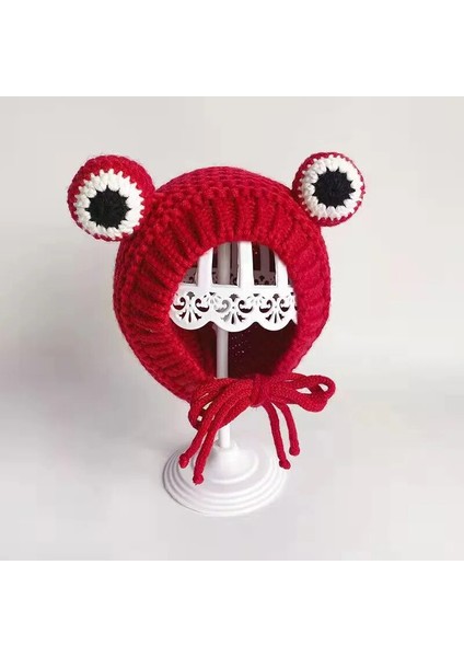 Haki Tarzı Bebek Unisex Örme Şapka Kış Kafa Bandı Şapka Sevimli Karikatür Kurbağa Büyük Gözler Kış Kulaklığı Kap Fotoğraf Sahne Şapkalar Yeni ASD88 (Yurt Dışından) fırsatları