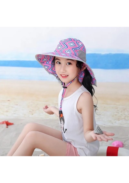 No.4 Stili Ayarlanabilir Yaz Spf 50 + Çocuk Güneş Şapkası Erkek Kız Seyahat Plaj Yüzmek Kap Çocuk Bebek Açık Spor Yürüyüş Balıkçı Şapkaları (Yurt Dışından) modelleri