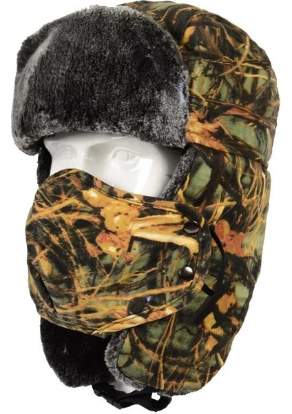 No.1 Stili S Beden Erkekler Kadınlar Kış Kayak Balıkçılık Sıcak Pamuk Şapka Açık Tırmanma Avcılık Sürme Rüzgar Geçirmez Kalın Kamuflaj Lei Feng Kap Kış Kulaklığı (Yurt Dışından)