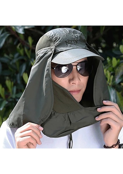 Qh Tarzı Balıkçılık Flap Kapaklar Erkek Kadın Hızlı Kuru Uv Koruma Çıkarılabilir Kulak Boyun Kapak Açık Kamp Avcılık Şapka (Yurt Dışından) indirimleri