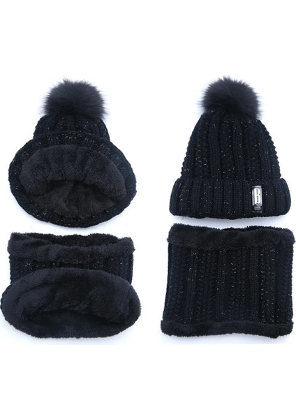 Siyah Stil Kış Gebreide Mutsen Hoeden Vrouwen Dikke Warme Beanie Skullies Hoed Vrouwelijke Gebreide Kısa Kaput Kap Açık Hava Binme Setleri (Yurt Dışından) fiyatları