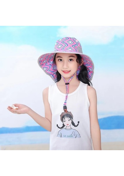 No.8 Tarzı Ayarlanabilir Yaz Spf 50 + Çocuk Güneş Şapkası Erkek Kız Seyahat Plaj Yüzmek Kap Çocuk Bebek Açık Spor Yürüyüş Balıkçı Şapkaları (Yurt Dışından) fırsatları