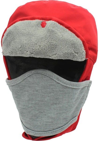 Kırmızı Stil L Boyutu Kış Ayrılabilir Maske Su Geçirmez Termal Polar Kap Açık Spor Binme Avcılık Tırmanma Yürüyüş Sıcak Rüzgar Geçirmez Şapka cm (Yurt Dışından)