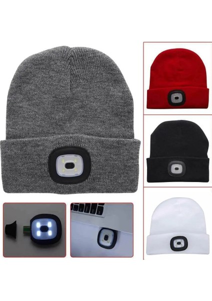 Kırmızı Stil Unisex Örme Sıcak LED Işıklı Kap Sıcak Kasketleri Akülü Şapka Kap Far Açık Avcılık Kamp Balıkçılık (Yurt Dışından) fiyatları