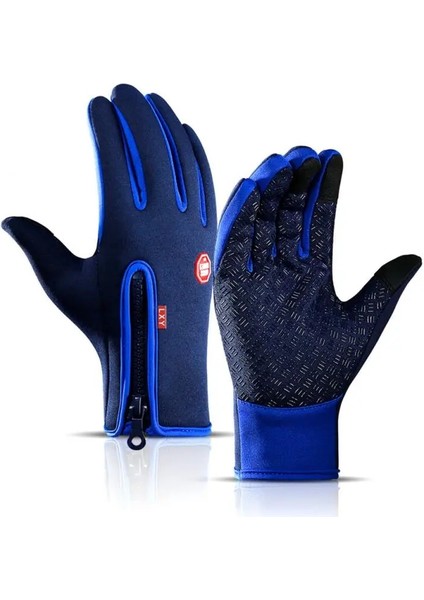 No.6 Stili M Boyutu Kadın Erkek Eldivenleri Kış Sıcak Termal Bisiklet Eldivenleri Rüzgar Geçirmez Kayak Kar Motosiklet Darbeye Dayanıklı Kaymaz Tam Parmak (Yurt Dışından)