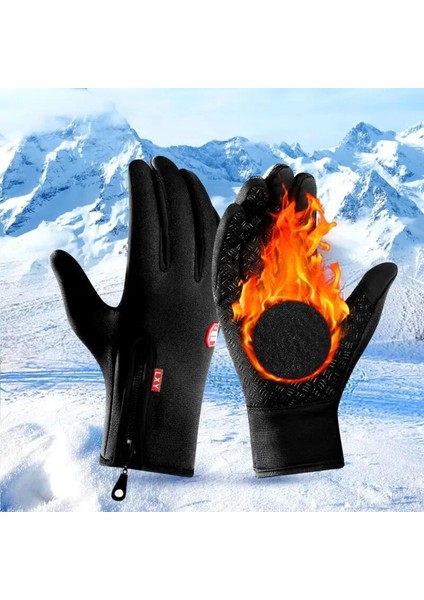 No.6 Stili M Boyutu Kadın Erkek Eldivenleri Kış Sıcak Termal Bisiklet Eldivenleri Rüzgar Geçirmez Kayak Kar Motosiklet Darbeye Dayanıklı Kaymaz Tam Parmak (Yurt Dışından) indirimleri