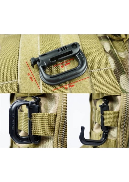 Mavi Stil Molle Dokuma Kemer Klipsi Açık Sırt Çantası Askısı Toka Quickdraw Karabina Kamp Su Şişesi Askısı Taktik Tutucu Kanca (Yurt Dışından) indirimleri