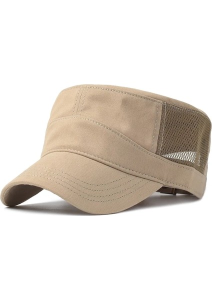 Haki Tarzı S Beden Kış Büyük Kafa Adam Büyük Boy Polar Ordu Düz Kap Erkekler Yaz Polyester Artı Boyutu Örgü Askeri Şapka (Yurt Dışından)