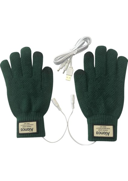 Haki Tarzı 3 Çift Isıtmalı Örgü Tam Parmak Eldivenler Rüzgar Geçirmez USB Elektrikli Isıtma Eldivenleri Taşınabilir Sabit Sıcaklık El Isıtıcı (Yurt Dışından) indirimleri