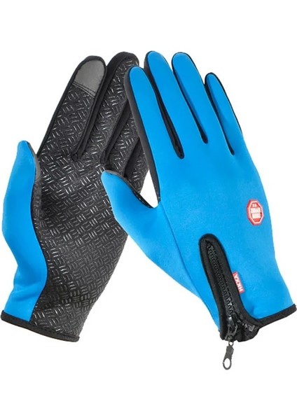 Mavi Stil Xl Boyutu Dokunmatik Ekran Polar Spor Eldiven, Su Geçirmez Erkek Kadın Kış Termal Sıcak Açık Yürüyüş Eldiveni, Kaymaz Kayak Bisiklet Eldiveni (Yurt Dışından) fırsatları