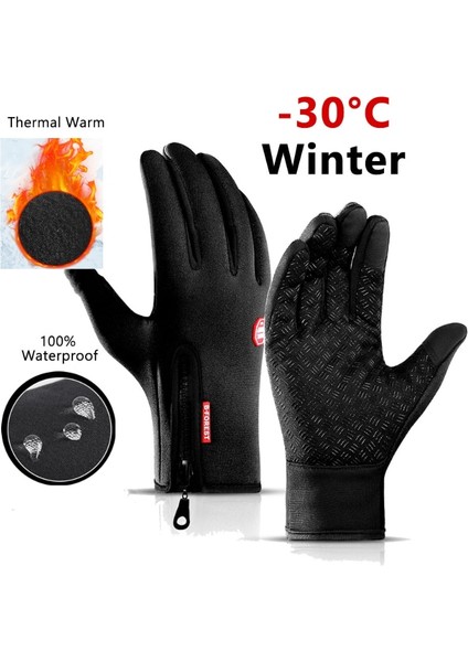 Mavi Stil M Boyutu Erkekler Kadınlar Için Kış Eldiven Sıcak Taktik Eldiven Dokunmatik Ekran Su Geçirmez Yürüyüş Kayak Balıkçılık Bisiklet Snowboard Kaymaz Eldiven (Yurt Dışından)