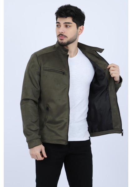 Stil Kombin Göğüs Fermuarlı Hakim Yaka Süet Mevsimlik Mont PLDP 2904 fiyatları