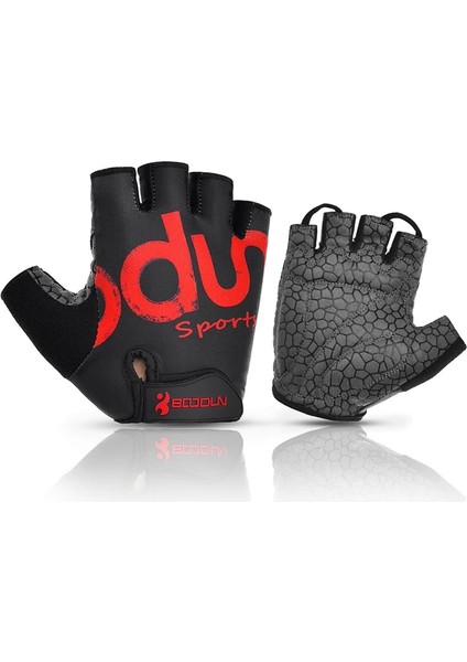 Xxl Tarzı Mikrofiber Yarım Parmak Eldiven Yumuşak Yastıklı Kısa Parmak Eldiven Kanca ve Döngü Kapatma Açık Hava Tırmanma Bisiklet Eldivenleri Yaz Spor (Yurt Dışından)