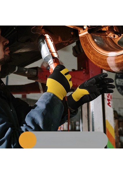 Sarı Stil M Boyutu Profesyonel Açık Spor Tam Parmak Dana Derisi Tırmanma Eldiveni Kaya Tırmanışı Yokuş Aşağı Yürüyüş Anti Kayma Aşınmaya Dayanıklı Eldiven (Yurt Dışından) indirimleri