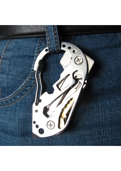 Gümüş Tarzı Edc Çok Amaçlı Karabina Anahtar Organizatör Askı Tokası Tırmanma Aracı Çok Araç Yardımcı Gadget Cep Tutucu Klip Kampı Quickdraw (Yurt Dışından) fiyatları