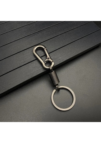 Siyah Stil 2021NEW Bahar Anahtarlık Tırmanma Kanca Anahtarlık Basit Güçlü Karabina Şekli Anahtarlık Aksesuarları Metal Vintage Anahtarlık (Yurt Dışından)