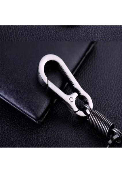 Siyah Stil 2021NEW Bahar Anahtarlık Tırmanma Kanca Anahtarlık Basit Güçlü Karabina Şekli Anahtarlık Aksesuarları Metal Vintage Anahtarlık (Yurt Dışından) modelleri