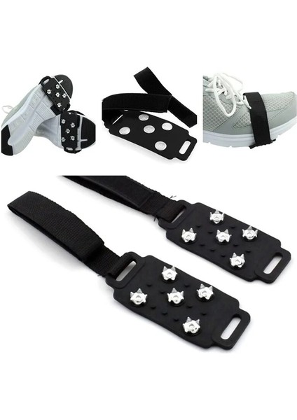 1 Çift Kaymaz Tırmanma Dişlisi Krampon Kar Buz Tırmanışı Ayakkabı Sivri Sapları Cleats Ayakkabı Koruyucu Kramponlar (Yurt Dışından) fiyatları