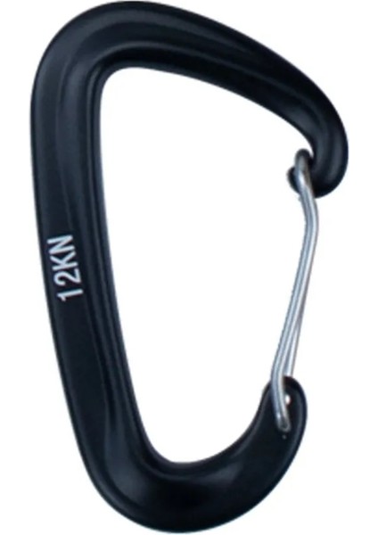 Siyah Stil 12KN Alüminyum Karabina D Şekli Yapış Klip Kanca Yüksek Çekme Dayanımı ile Alüminyum Alaşımlı Kanca Tırmanma Sırt Çantası Kancası (Yurt Dışından) fırsatları