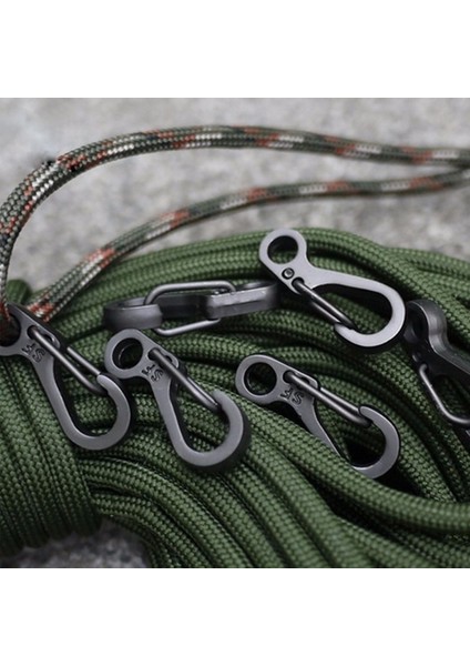 Gümüş Tarzı Lot Mini Karabina Paracord Taktik Dişli Kanca Anahtarlık Kamp Edc Survival Tırmanma Sf Bahar Sırt Çantası Klipsler Anahtarlık (Yurt Dışından) fırsatları