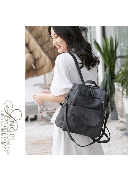 Çanta Büyük Kapasiteli Kadın Sırt Çantası Omuz Çantası Kadın Çanta Vintage Sırt Çantası Kadın Bags (Yurt Dışından) modelleri