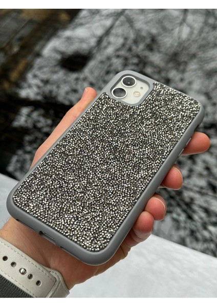 iPhone 11 Kılıf Kristal Pırlanta Taşlı Işıltılı Parıltılı Diamond Swarovski Aşko Kuşko Luxury Kapak