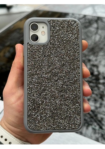 iPhone 11 Kılıf Kristal Pırlanta Taşlı Işıltılı Parıltılı Diamond Swarovski Aşko Kuşko Luxury Kapak