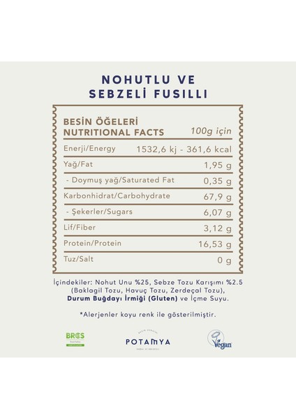 240G Nohutlu Sebzeli Fusulli X3