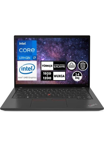 Thinkpad T14 Gen 4 Intel Core I7-1355U 16GB 512GB SSD 14" Wuxga Windows 11 Pro Taşınabilir Bilgisayar 21HES91FTX 015