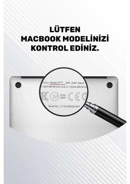 Macbook Air 2020 13 Inc M1 A2337 / A2179 Uyumlu Türkçe Q Klavye Slim Türkçe Klavye Koruyucu Kılıf