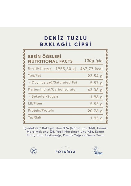 Baharatlı Baklagil +Deniz Tuzlu Baklagil +Acılı Baklagil Cipsi 3 x 50 gr