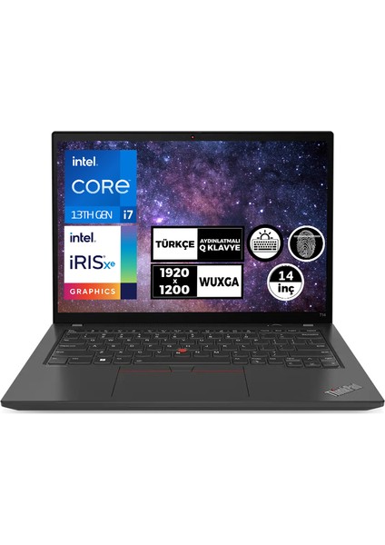 Thinkpad T14 Gen 4 Intel Core I7-1355U 32GB 1tb SSD 14" Wuxga Windows 11 Pro Taşınabilir Bilgisayar 21HES91FTX 020