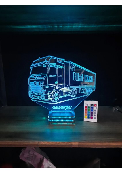 Mercedes Truck Personalized 3D Lamp (Kişiye Özel Lamba)
