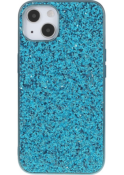 iPhone 14 Plus Elektrapan Çerçeve Glitter Sequins Telefon Kılıfı (Yurt Dışından)