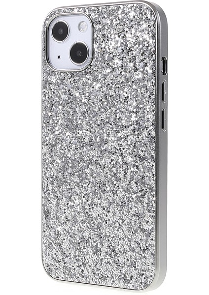 iPhone 14 Plus Elektrapan Çerçeve Glitter Sequins Telefon Kılıfı (Yurt Dışından)