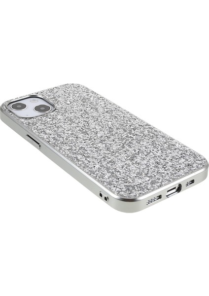 iPhone 14 Plus Elektrapan Çerçeve Glitter Sequins Telefon Kılıfı (Yurt Dışından)