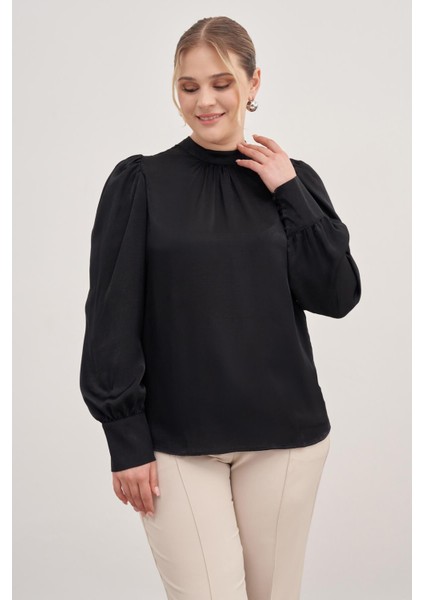 Büzgü Detaylı Saten Bluz fiyatları