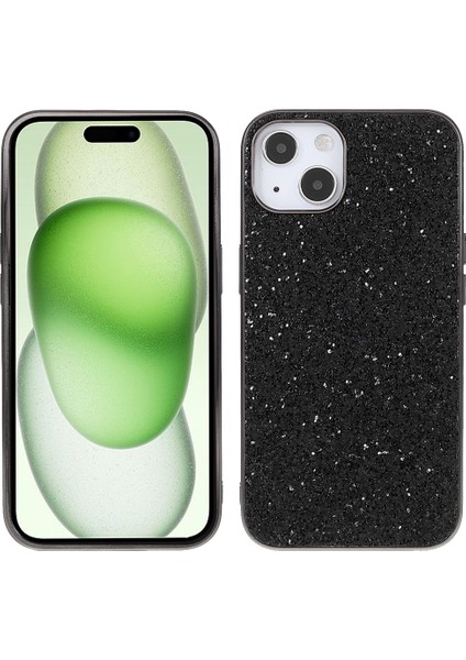 iPhone 15 Elektrokaplama Çerçevesi Tpu + Pc Glitter Cover Telefon Kılıfı (Yurt Dışından)