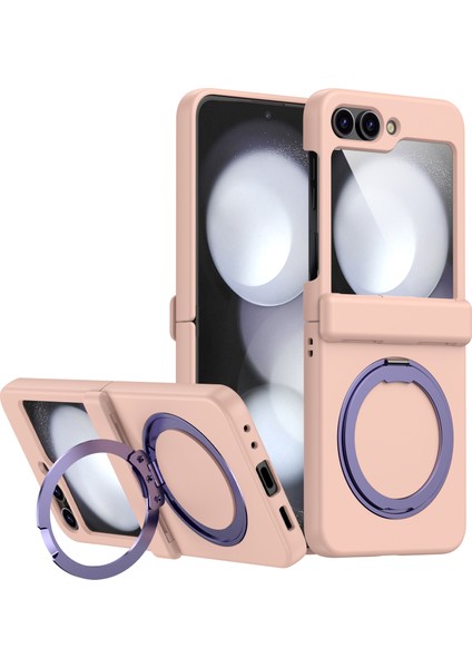 Samsung Galaxy Z 5 5g Döndürülebilir Halka Sert Pc Sırt Manyetik Telefon Kılıfı (Yurt Dışından)