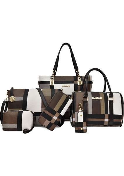 Büyük Kapasiteli Tote Çanta, Tek Omuzlu Postacı Çantası, Altı Parçalı Set (Yurt Dışından)