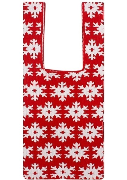 Bayan Tek Omuz Kar Tanesi Desenli Alışveriş Çantası (Yurt Dışından)