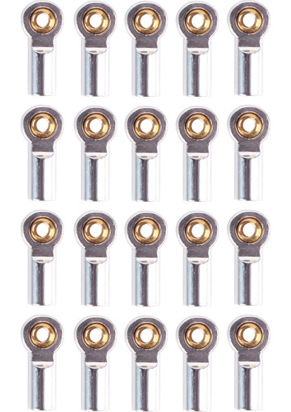 Mobilya 20 Adet Metal Bağlantı Rot Ucu Rotil 1/10 Rc Araba Paletli Eksenel SCX10 D90 D110 CC01, Gümüş (Yurt Dışından)
