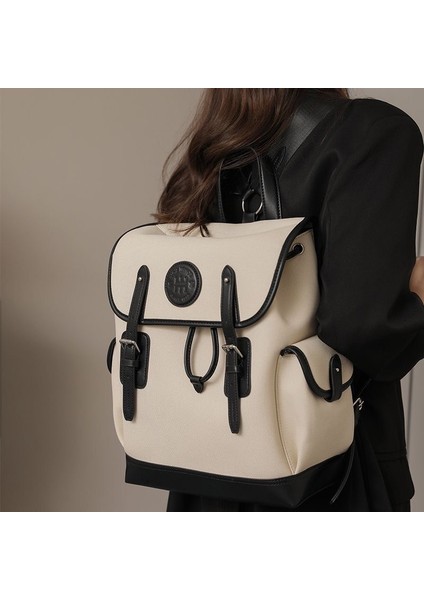 Kadın Büyük Kapasiteli Kanvas Çanta Günlük Sırt Çantası (Yurt Dışından)