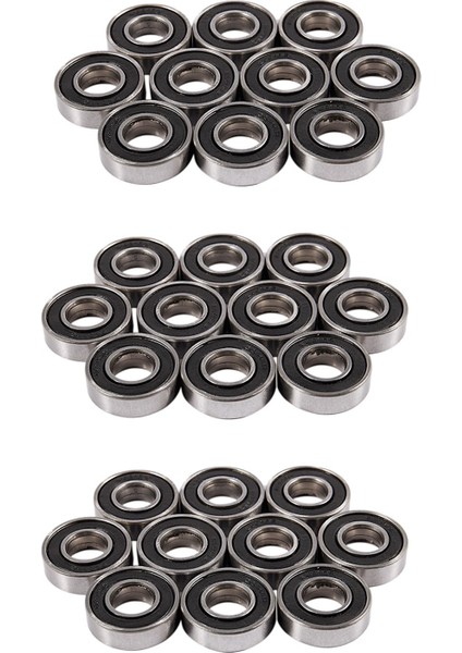Rulman 6001RS Sabit Bilyalı 28 x 12 x 8 mm 30 Parça, Gümüş ve Siyah (Yurt Dışından)