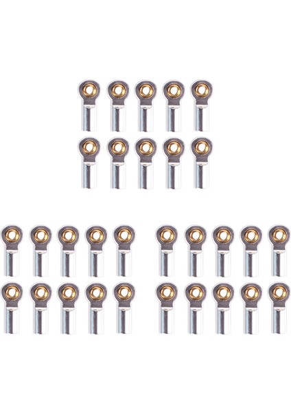 Mobilya 30 Adet Metal Bağlantı Rot Ucu Rotil 1/10 Rc Araba Paletli Eksenel SCX10 D90 D110 CC01, Gümüş (Yurt Dışından)
