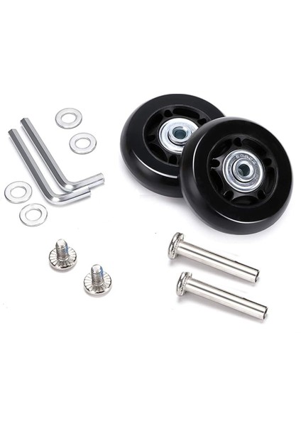 Evrensel Tekerlek 60MM x 18MM Bagaj Bavul Yedek Tekerlekler, Kauçuk Döner Küçük Tekerlekler Rulmanlar Tamir Takımları, 1 2 (Yurt Dışından)