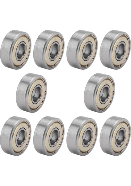 Rulman 10 Adet Minyatür Kauçuk Mühürlü Metal Korumalı Metrik Radyal Rulman Modeli: 607ZZ 7 x 19 x 6 mm (Yurt Dışından)