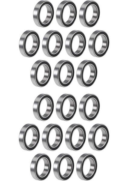 Rulman 20 Adet 6701- 12X18X4 mm Minyatür Çift Kauçuk Contalı Sabit Oluk (Yurt Dışından)