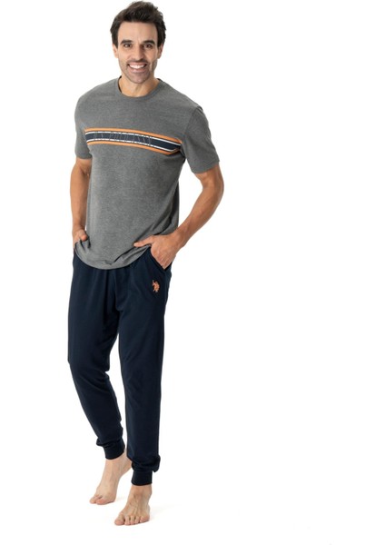 18788 Erkek Yuvarlak Yaka Pijama Takımı